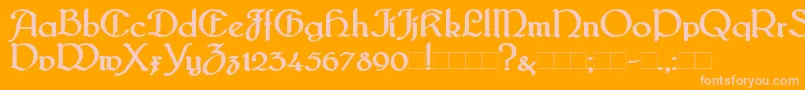 Bridgeb Font – Pink Fonts on Orange Background