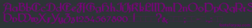 Шрифт Bridgeb – фиолетовые шрифты на чёрном фоне
