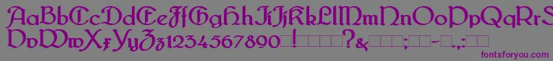 Bridgeb Font – Purple Fonts on Gray Background