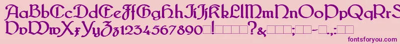 Bridgeb Font – Purple Fonts on Pink Background