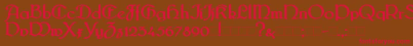 Bridgeb Font – Red Fonts on Brown Background