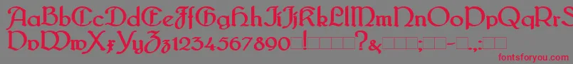 Bridgeb Font – Red Fonts on Gray Background