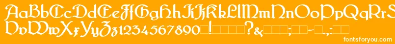 Шрифт Bridgeb – белые шрифты на оранжевом фоне