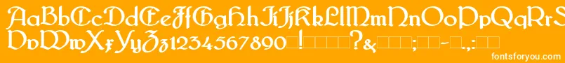 フォントBridgeb – オレンジの背景に白い文字