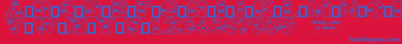 ButterflyLetters Font – Blue Fonts on Red Background