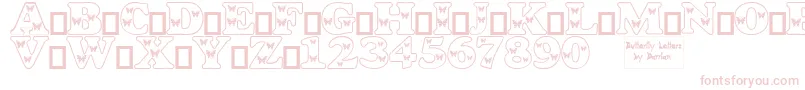 Подробнее о шрифте ButterflyLetters Шрифт ButterflyLetters – розовые шрифты