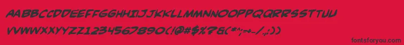 Comicv3bi Font – Black Fonts on Red Background