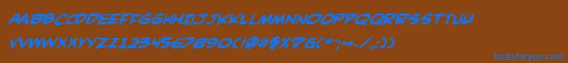 fuente Comicv3bi – Fuentes Azules Sobre Fondo Marrón