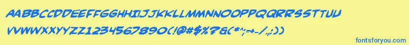 fuente Comicv3bi – Fuentes Azules Sobre Fondo Amarillo