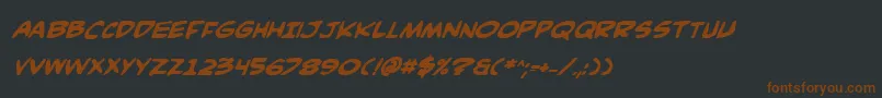 Comicv3bi Font – Brown Fonts on Black Background