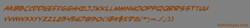 Comicv3bi-fontti – ruskeat fontit harmaalla taustalla