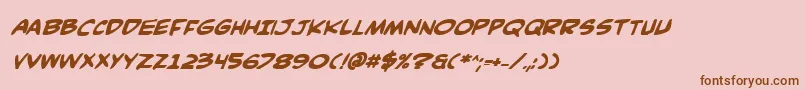 Comicv3bi Font – Brown Fonts on Pink Background