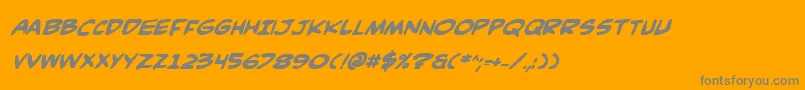 Comicv3bi Font – Gray Fonts on Orange Background