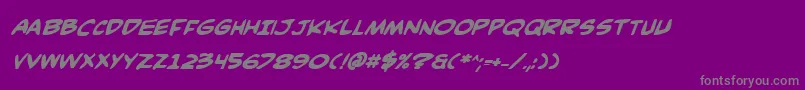 Comicv3bi Font – Gray Fonts on Purple Background