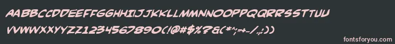 フォントComicv3bi – 黒い背景にピンクのフォント