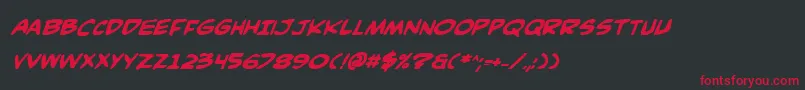 Comicv3bi Font – Red Fonts on Black Background