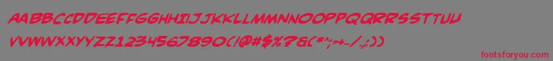 Comicv3bi Font – Red Fonts on Gray Background
