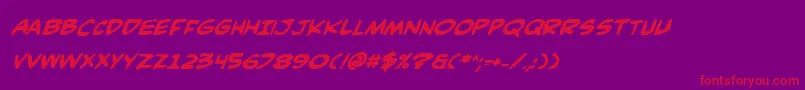 Comicv3bi Font – Red Fonts on Purple Background