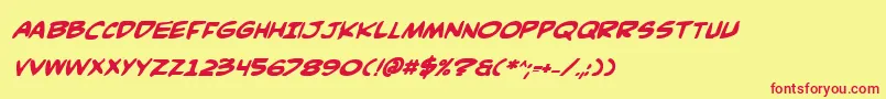 Comicv3bi Font – Red Fonts on Yellow Background