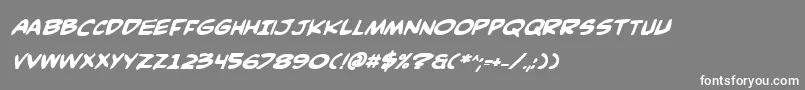 Comicv3bi Font – White Fonts on Gray Background