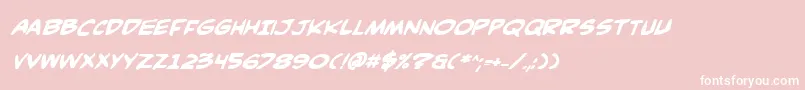 Comicv3bi Font – White Fonts on Pink Background