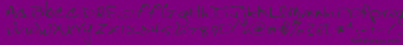 BertRegular Font – Black Fonts on Purple Background