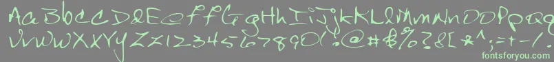 BertRegular Font – Green Fonts on Gray Background