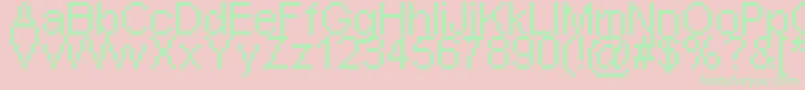 Pixearg Font – Green Fonts on Pink Background