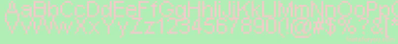 Pixearg Font – Pink Fonts on Green Background