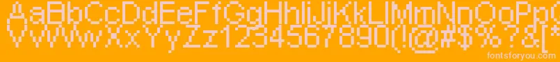 Pixearg Font – Pink Fonts on Orange Background