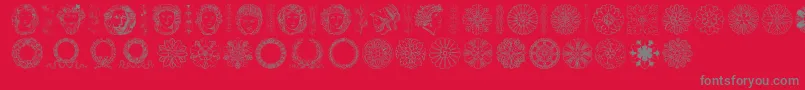 ImperioRomano Font – Gray Fonts on Red Background