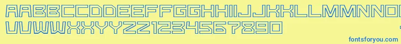 GomariceGType Font – Blue Fonts on Yellow Background