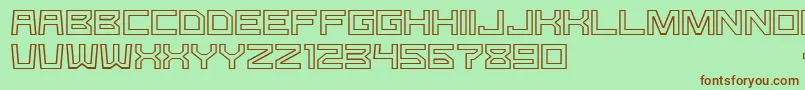 GomariceGType Font – Brown Fonts on Green Background