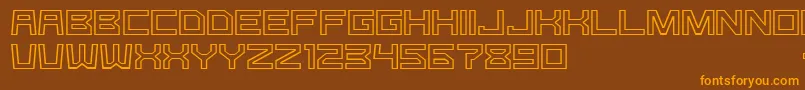 GomariceGType Font – Orange Fonts on Brown Background