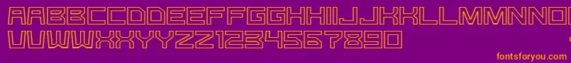 GomariceGType Font – Orange Fonts on Purple Background
