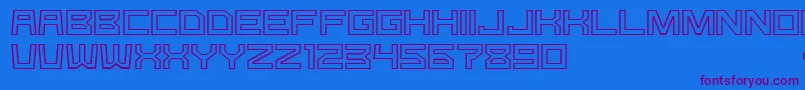 GomariceGType Font – Purple Fonts on Blue Background