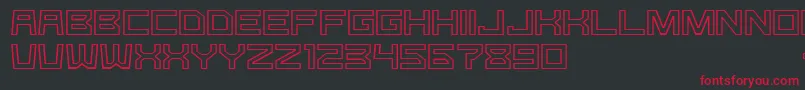 GomariceGType Font – Red Fonts on Black Background