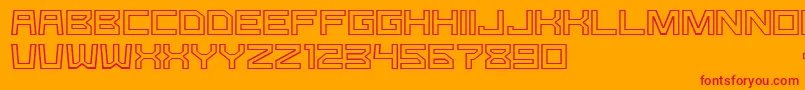 GomariceGType-Schriftart – Rote Schriften auf orangefarbenem Hintergrund