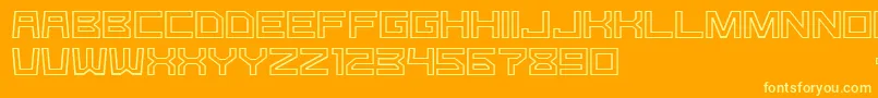 GomariceGType Font – Yellow Fonts on Orange Background