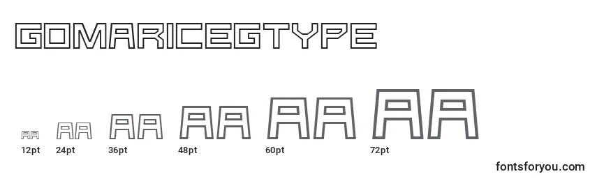 GomariceGType Font Sizes