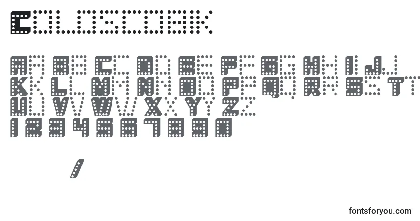 Шрифт Coloscobik – алфавит, цифры, специальные символы