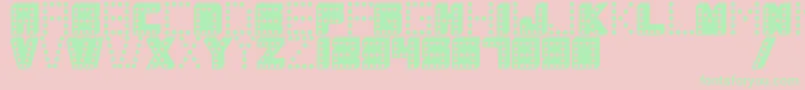 Coloscobik Font – Green Fonts on Pink Background
