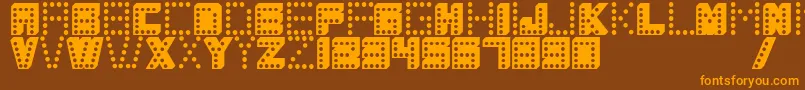 Coloscobik Font – Orange Fonts on Brown Background