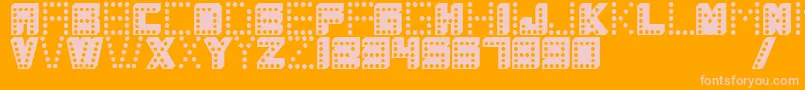 Coloscobik Font – Pink Fonts on Orange Background