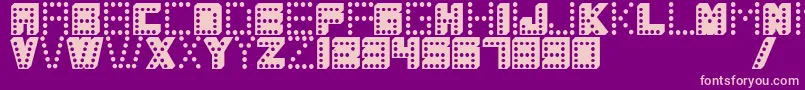 Coloscobik Font – Pink Fonts on Purple Background