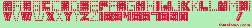Coloscobik Font – Red Fonts on Green Background