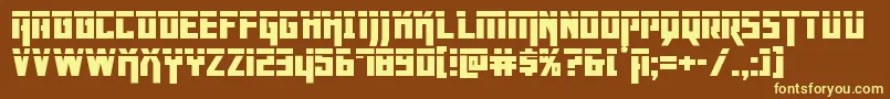 Dangerflightlaser Font – Yellow Fonts on Brown Background