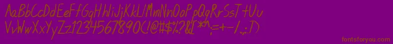 Blunt Font – Brown Fonts on Purple Background