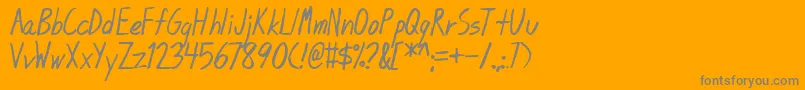 フォントBlunt – オレンジの背景に灰色の文字