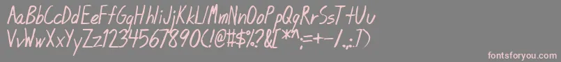 Шрифт Blunt – розовые шрифты на сером фоне